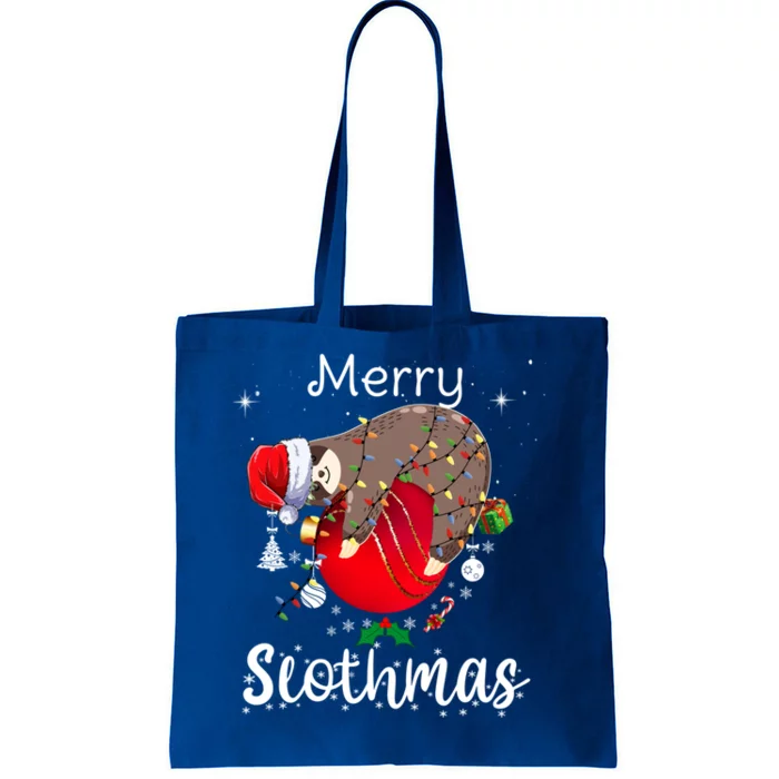 Merry Slothmas Christmas Pajama For Sloth Lovers Gift Tote Bag