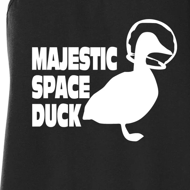 Majestic Space Duck Women's Racerback Tank