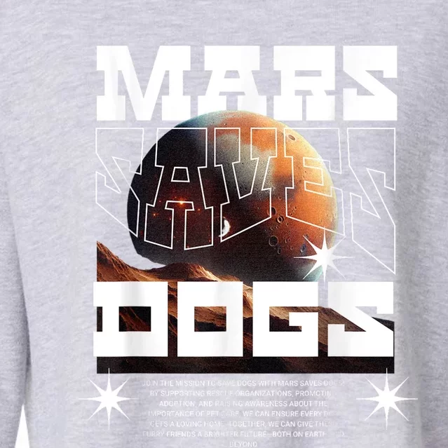 Mars Saves Dogs Planet Saves Dogs Cropped Pullover Crew