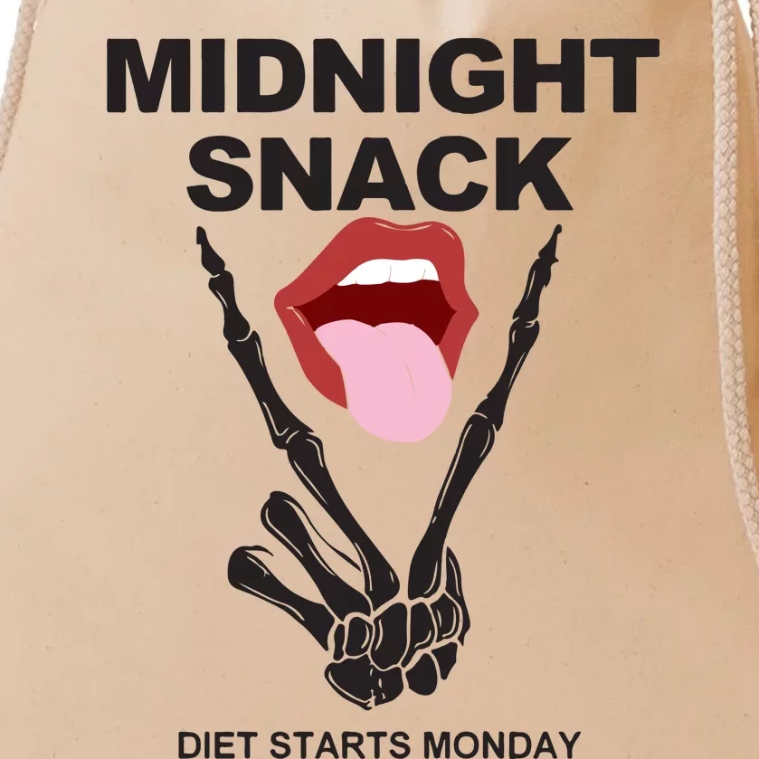 Midnight Snack Diet Starts Monday Drawstring Bag