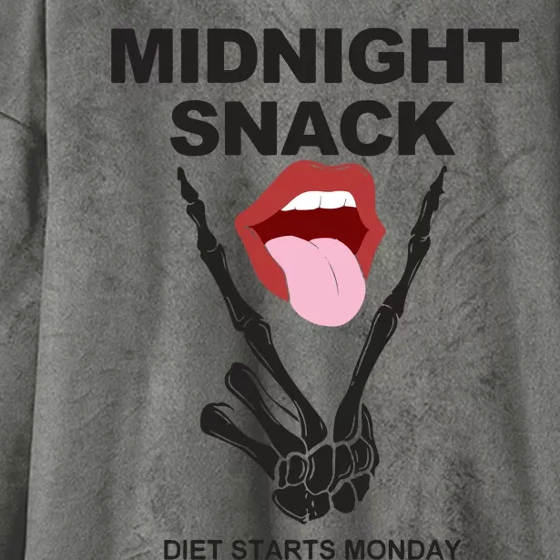 Midnight Snack Diet Starts Monday Hooded Wearable Blanket