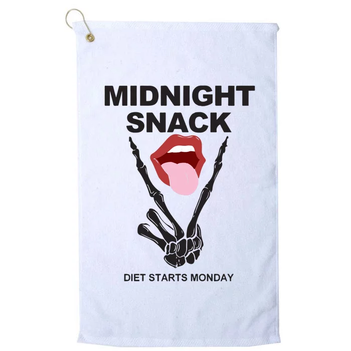 Midnight Snack Diet Starts Monday Platinum Collection Golf Towel