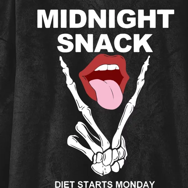 Midnight Snack Diet Starts Monday Hooded Wearable Blanket