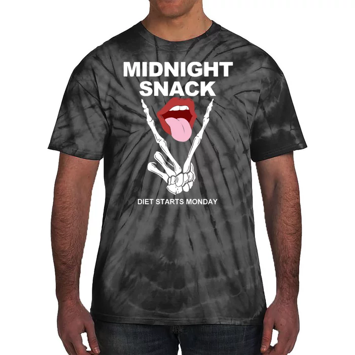 Midnight Snack Diet Starts Monday Tie-Dye T-Shirt