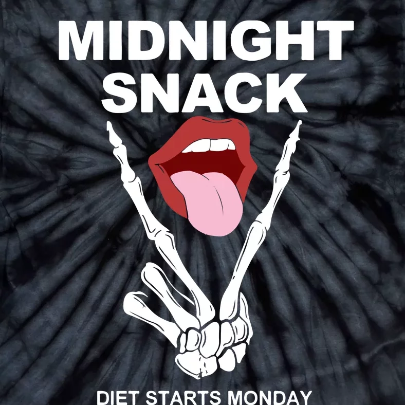 Midnight Snack Diet Starts Monday Tie-Dye T-Shirt