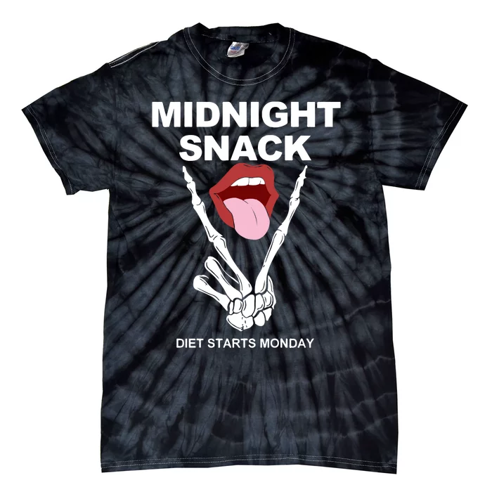 Midnight Snack Diet Starts Monday Tie-Dye T-Shirt