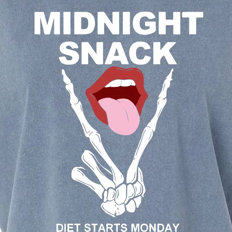 Midnight Snack Diet Starts Monday Garment-Dyed Women's Muscle Tee