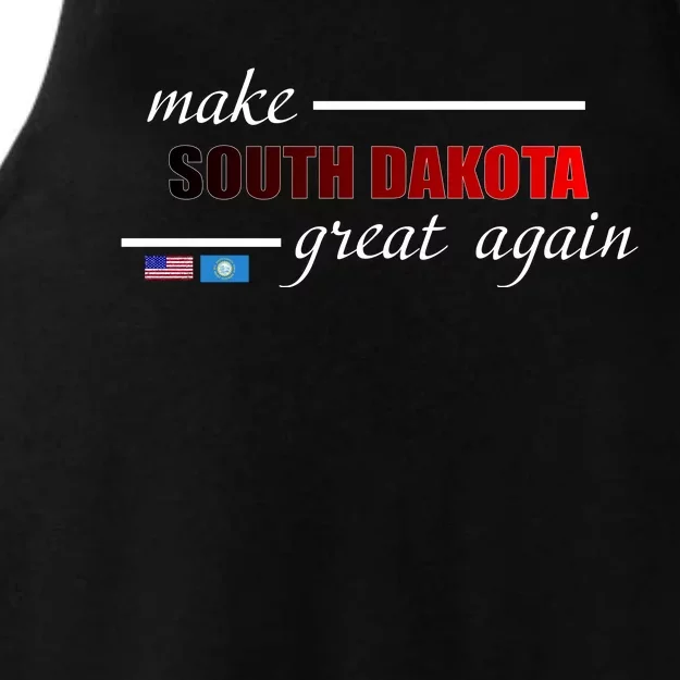 Make South Dakota Great Again Ladies Tri-Blend Wicking Tank