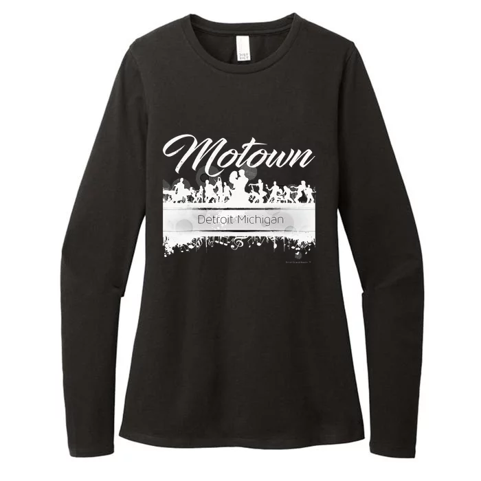 Motown Sound Detroit Michigan Distressed Vintage Womens CVC Long Sleeve Shirt