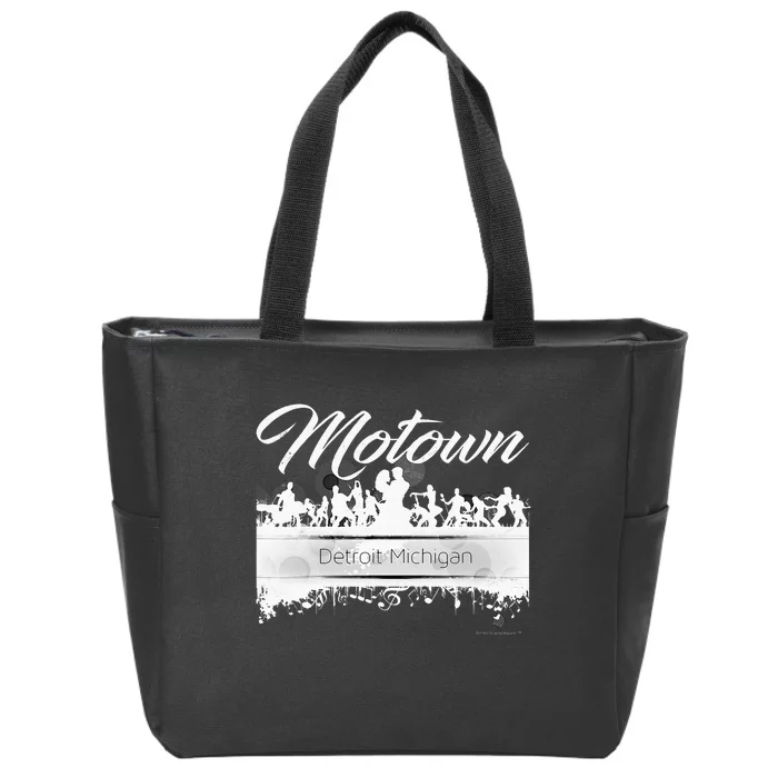 Motown Sound Detroit Michigan Distressed Vintage Zip Tote Bag