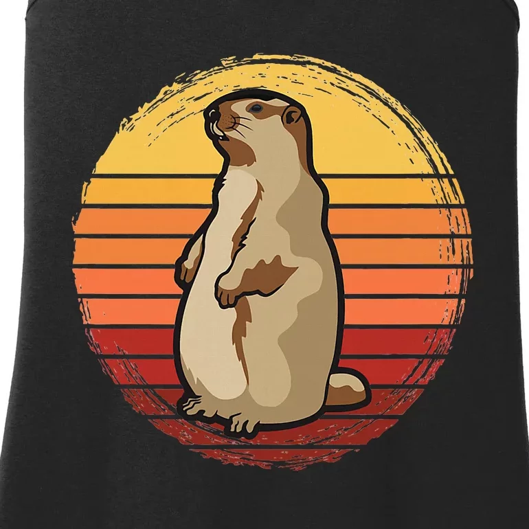 Marmot Sunset Design For Marmot Lovers Ladies Essential Tank