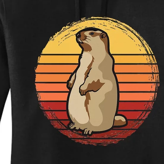 Marmot Sunset Design For Marmot Lovers Women's Pullover Hoodie