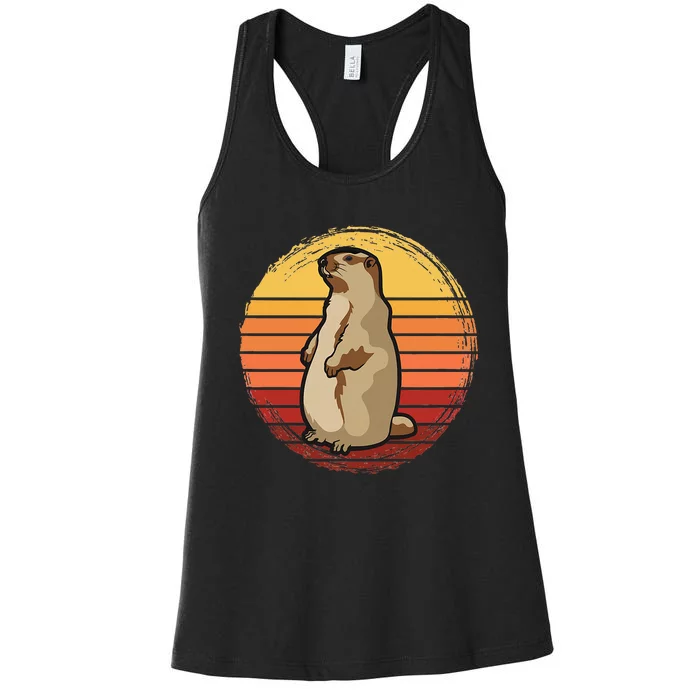 Marmot Sunset Design For Marmot Lovers Women's Racerback Tank