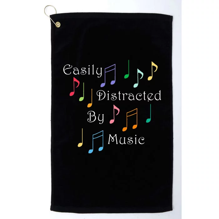 Musician Singer Distracted By Music Notes Art Platinum Collection Golf Towel