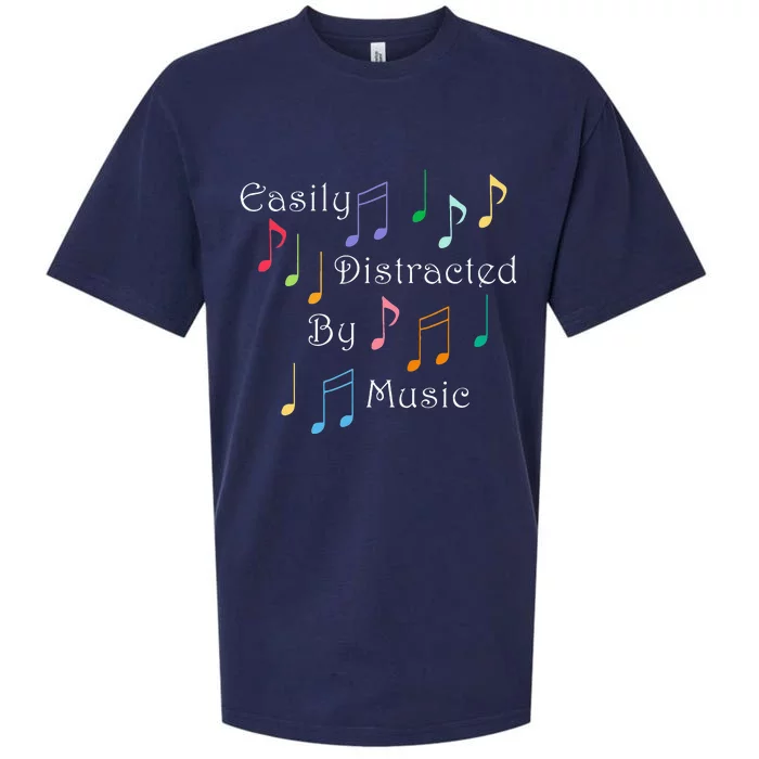 Musician Singer Distracted By Music Notes Art Sueded Cloud Jersey T-Shirt