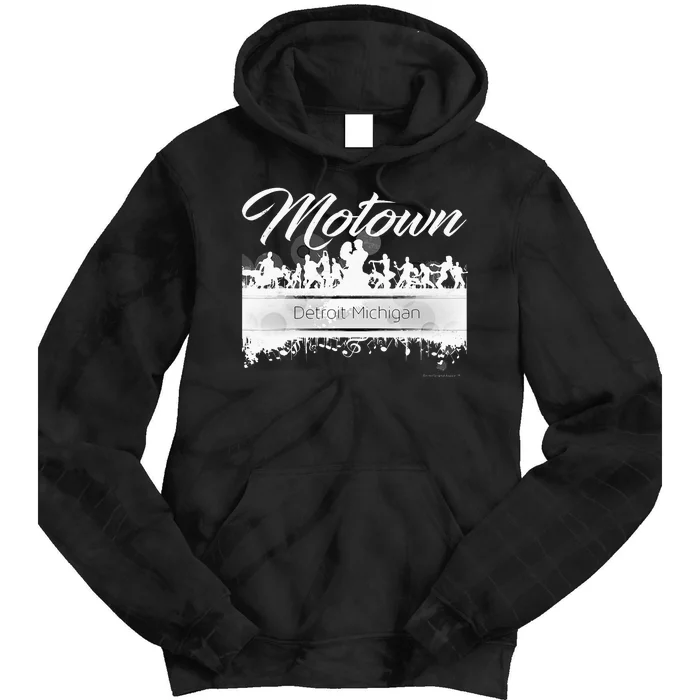 Motown Sound Detroit Michigan Distressed Vintage Tie Dye Hoodie