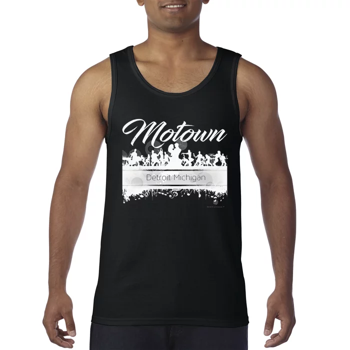 Motown Sound Detroit Michigan Distressed Vintage Tank Top