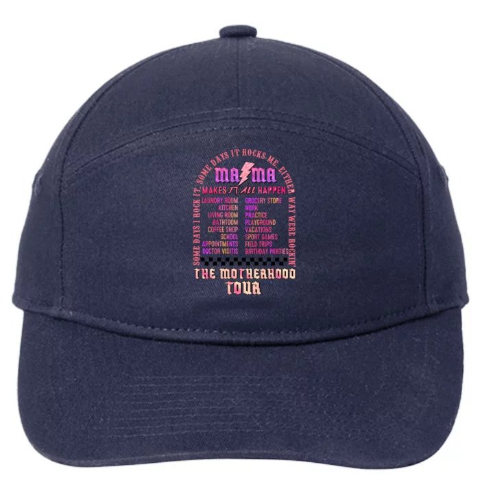 Motherhood Some Days I Rock It 7-Panel Snapback Hat