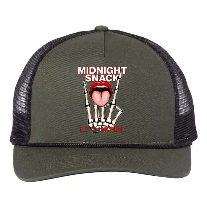 Midnight Snack Diet Starts Monday Retro Rope Trucker Hat Cap