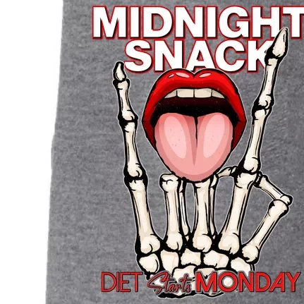 Midnight Snack Diet Starts Monday Doggie 3-End Fleece Hoodie