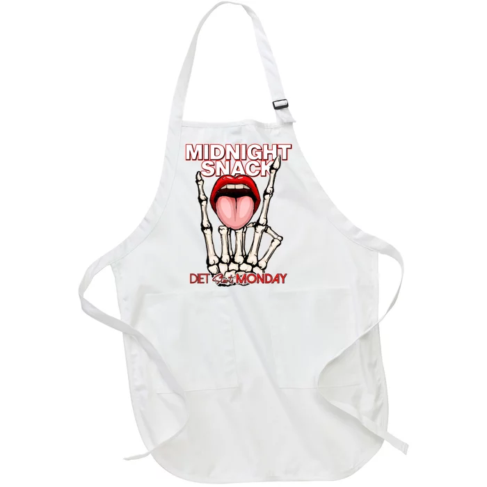 Midnight Snack Diet Starts Monday Full-Length Apron With Pocket