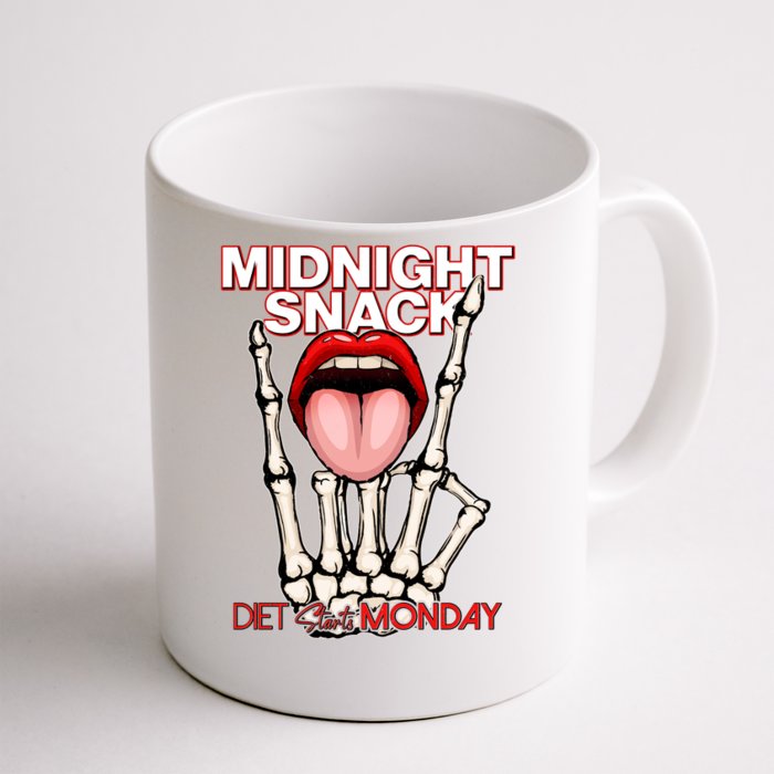 Midnight Snack Diet Starts Monday Front & Back Coffee Mug