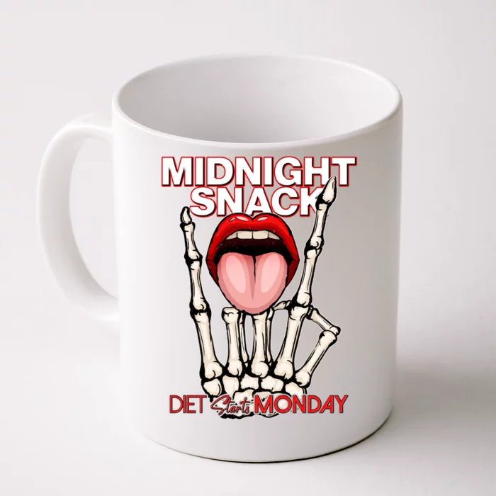 Midnight Snack Diet Starts Monday Front & Back Coffee Mug