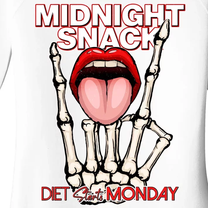 Midnight Snack Diet Starts Monday Women's Perfect Tri Tunic Long Sleeve Shirt