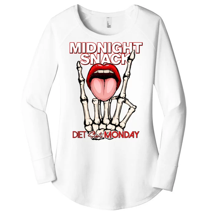 Midnight Snack Diet Starts Monday Women's Perfect Tri Tunic Long Sleeve Shirt