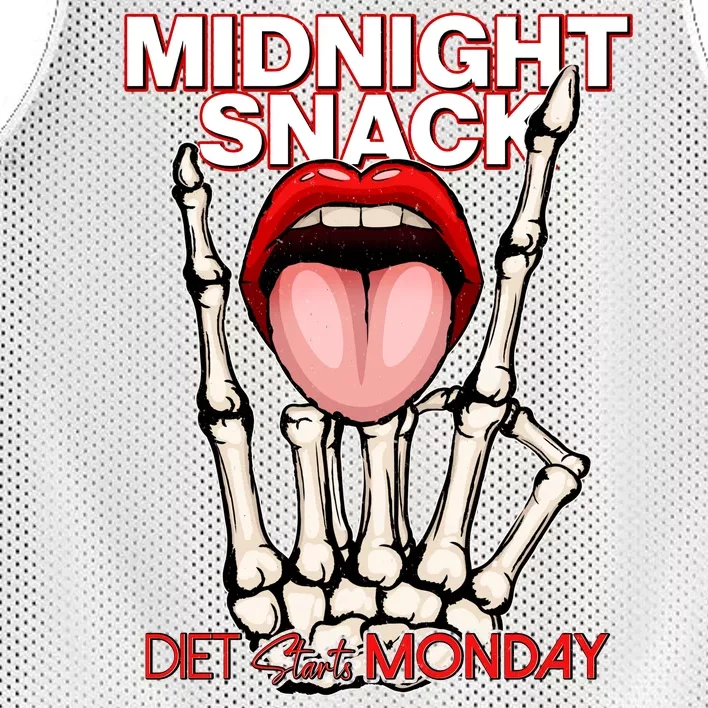 Midnight Snack Diet Starts Monday Mesh Reversible Basketball Jersey Tank