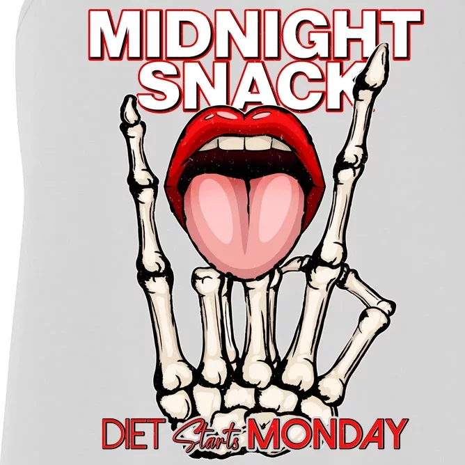 Midnight Snack Diet Starts Monday Women's Racerback Tank