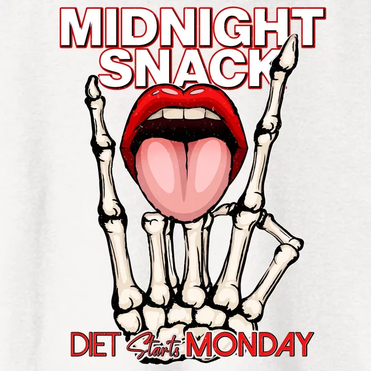 Midnight Snack Diet Starts Monday Women's Crop Top Tee