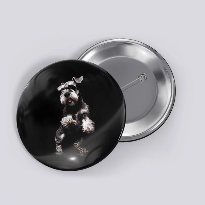 Miniature Schnauzer Dog Art Miniature Schnauzer Button