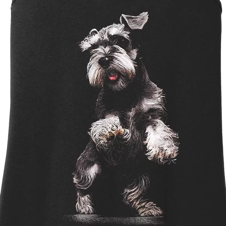 Miniature Schnauzer Dog Art Miniature Schnauzer Ladies Essential Tank