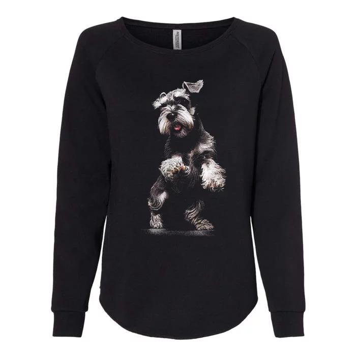 Miniature Schnauzer Dog Art Miniature Schnauzer Womens California Wash Sweatshirt