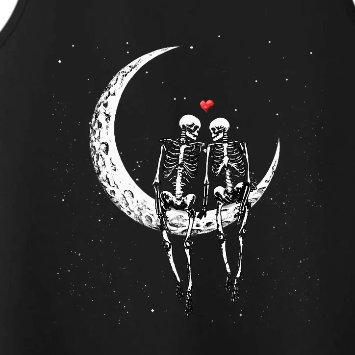 Moonlit Skeleton Duo Halloween Costume Performance Tank