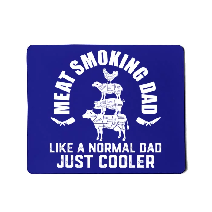 Meat Smoking Dad Meat Smoke Grilling Bbq Fathers Day Gift Mousepad