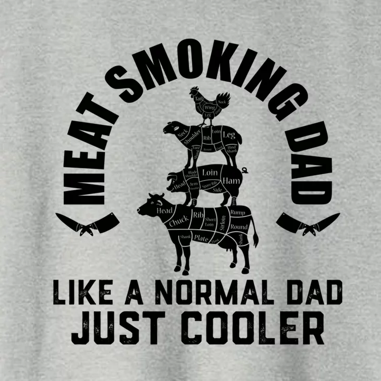 Meat Smoking Dad Meat Smoke Grilling Bbq Fathers Day Gift Women's Crop Top Tee