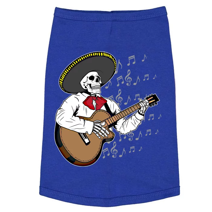 Mariachi Skeleton Day Of The Dead Funny Guitar Player Funny Gift Great Gift Doggie Tank