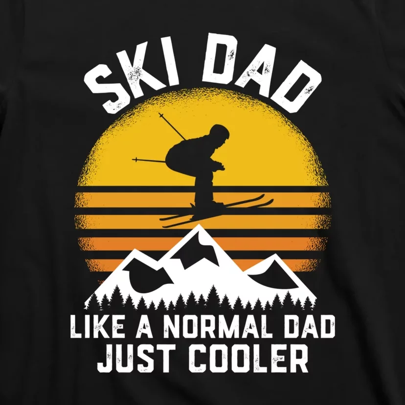 Men Ski Dad Funny Winter Sport Skiing Ski Gift For Men T-Shirt