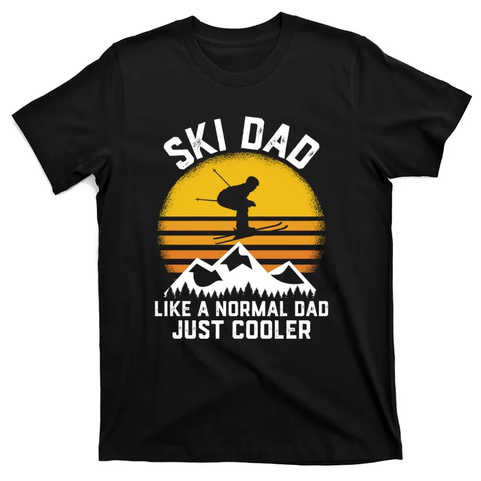 Men Ski Dad Funny Winter Sport Skiing Ski Gift For Men T-Shirt