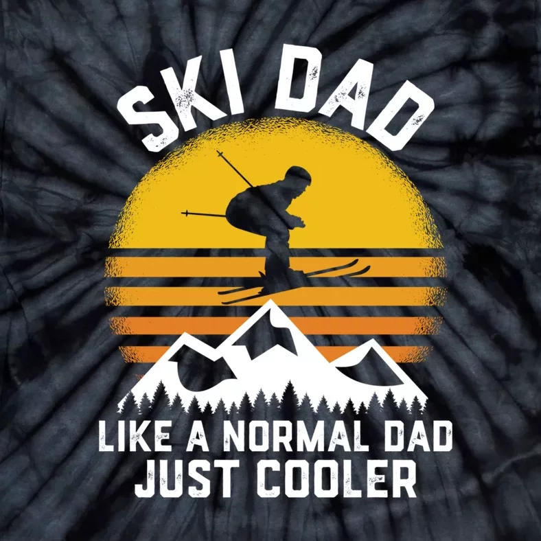 Men Ski Dad Funny Winter Sport Skiing Ski Gift For Men Tie-Dye T-Shirt