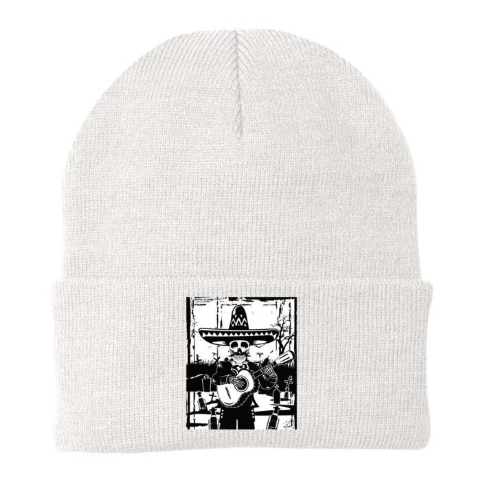 Mariachi Skeleton Dia De Los Muertos Tequila T Knit Cap Winter Beanie