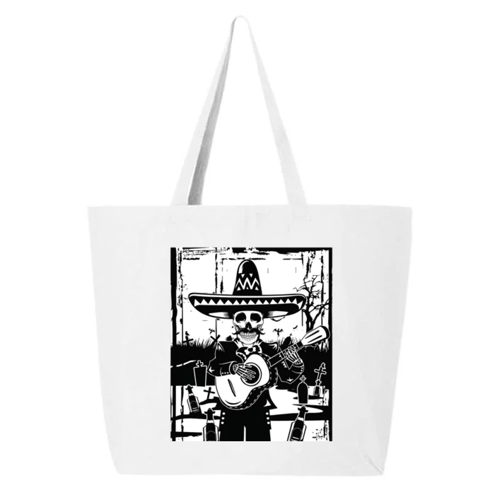 Mariachi Skeleton Dia De Los Muertos Tequila T 25L Jumbo Tote