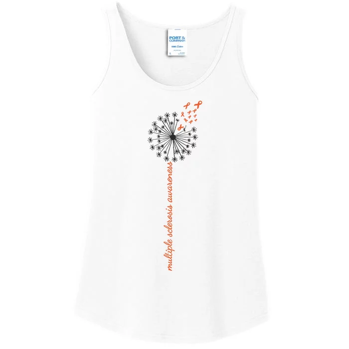 Multiple Sclerosis Dandelion MS Awareness Ladies Essential Tank