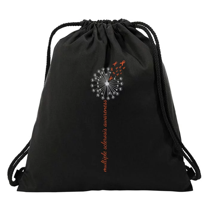 Multiple Sclerosis Dandelion MS Awareness Drawstring Bag