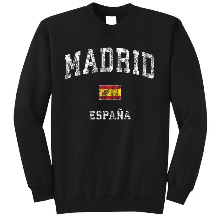 Madrid Spain Espana Vintage Athletic Sports Tall Sweatshirt