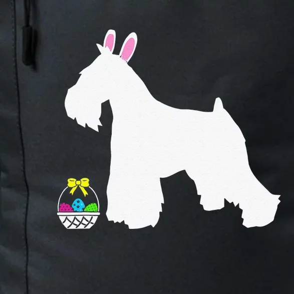 Miniature Schnauzer Easter Bunny Dog Silhouette Daily Commute Backpack