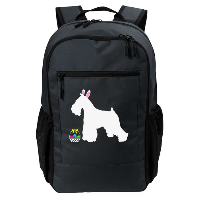 Miniature Schnauzer Easter Bunny Dog Silhouette Daily Commute Backpack