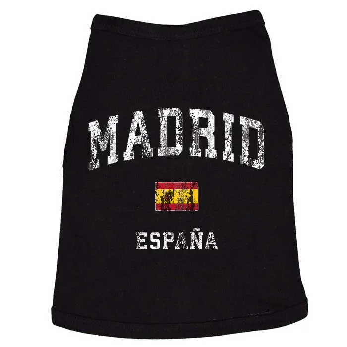 Madrid Spain Espana Vintage Athletic Sports Doggie Tank